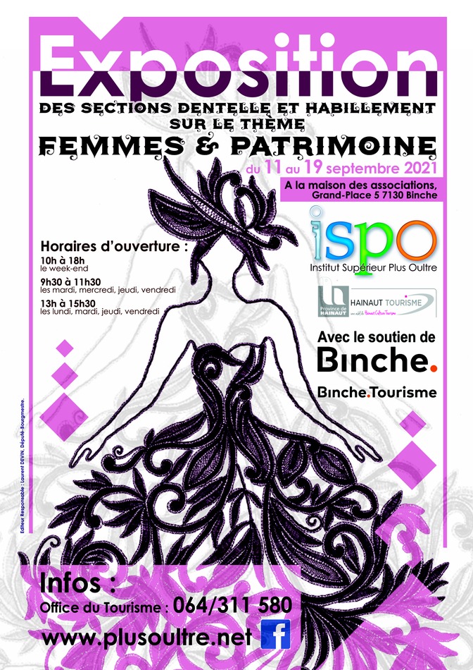 Affiche dentelle Expo Septembre 2021 Femmes et Patrimoine