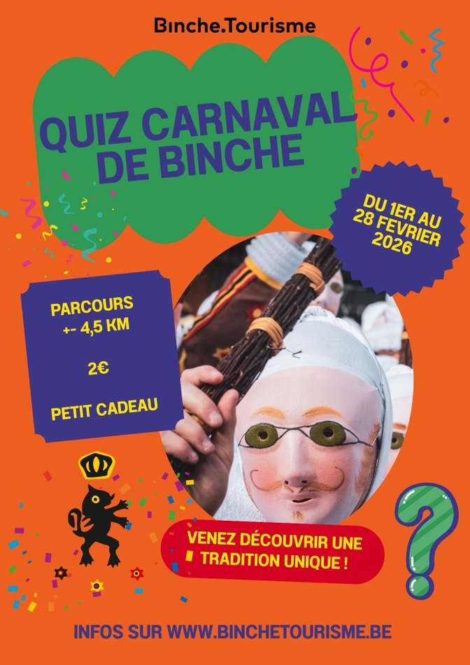 Visuel   Quiz Carnaval de Binche   du 1 au 28 février 2026