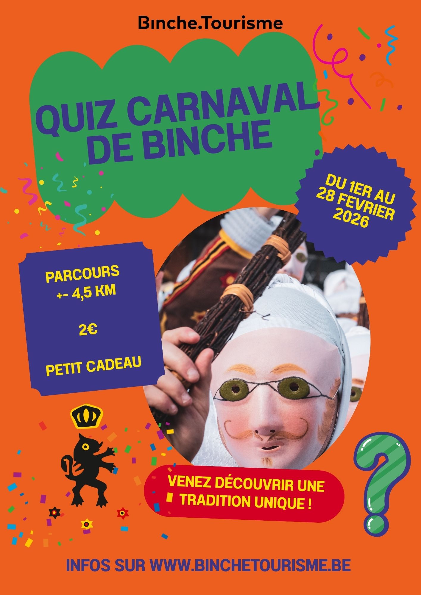 Visuel   Quiz Carnaval de Binche   du 1 au 28 février 2026